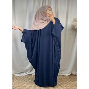 Abayas modestes de haute qualité avec écharpe au tarif de gros abayas modestes respirantes de couleur unie 2025 - Product Image 3