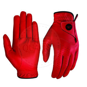 Gants de golf sportifs en cuir véritable respirant de qualité supérieure pour hommes et femmes, logo personnalisé disponible, haute qualité pour les mains - Product Image 1