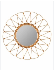 Miroir mural tendance au design Art Déco unique, fait main, éco-responsable, avec cadre en métal doré, qualité supérieure pour la maison et l'hôtel - Product Image 6
