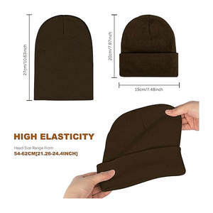 Meilleure vente acrylique manchette bonnets Logo personnalisé unisexe bonnet impression numérique tricoté Jacquard casquette hiver chapeaux doux confortable - Product Image 4