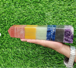 Natural al por mayor 7 Chakra curación de cristal vibración metafísica meditación 4 facetas de la torre para Decoración - Product Image 2