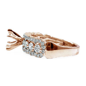 Bijoux en gros de Chine, Meilleure qualité pour la Saint-Valentin, Or rose 18 carats, Diamant naturel taille brillant, Classique, Semi-monture pour mariage et fiançailles - Product Image 2