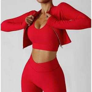 Customize Stylish Design Workout Tracksuit Premium Breathable Women 2 Piece <b>Set</b> Casual Slim Fit Trending Gym <b>Yoga</b> <b>Set</b> - Product Image 4