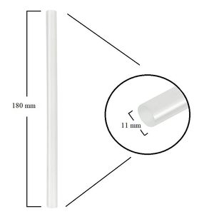 100 Barras de pegamento termofusible transparentes Ø 11mm X 180mm Paquete de 100-para manualidades DIY y accesorios navideños - Product Image 2