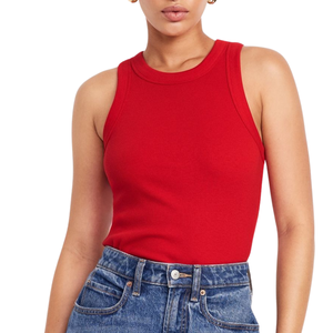 Fitness Tank Top Mujer Algodón Transpirable Stretch Activewear Chaleco OEM Fabricante Suministro a granel para gimnasio y Deportes - Product Image 4