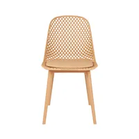 Chaise de café rembourrée en plastique pp orange confort moderne