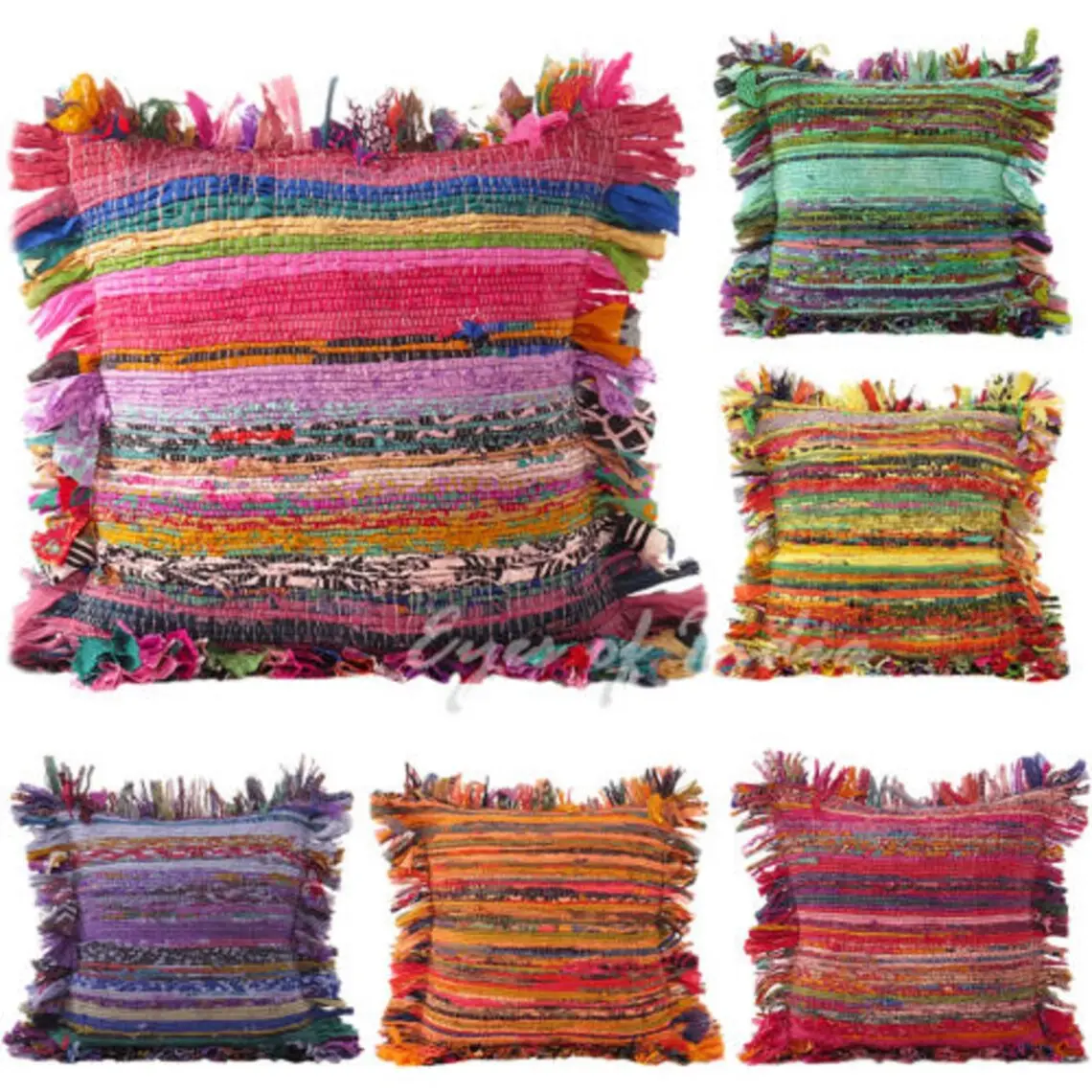 New Ấn Độ cotton handmade truyền thống đẹp chắp vá đa vuông chindi đệm Bìa ném dân tộc nhà phòng khách Bìa