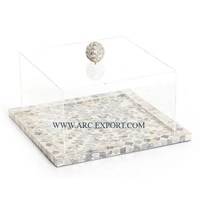 Fantaisie New Look Gâteau Stand Martelé Designer Gris Couleur Métal Table Top Gâteau Stand 3 Niveaux Maison Table À Manger Décoration Gâteau Outils