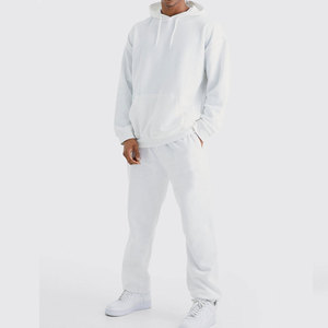 Survêtement en coton OEM, sweat à capuche imprimé, pantalon de survêtement pour hommes, jogging évasé empilé, ensemble de jogging deux pièces pour hommes - Product Image 1