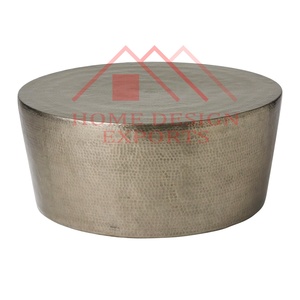 Table basse à tambour Antique en laiton, Look Vintage, Table à boisson moderne pour Bar, décor de fête, nouvelle arrivée, Table basse à tambour martelé - Product Image 6