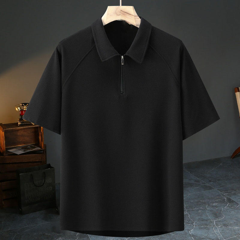 Negro 2803 Polo cuello manga corta