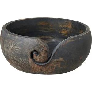Bol en fil de bois dernier modèle pour le stockage de la laine à tricoter ronde Panier organisateur de fil Bol en bois fait à la main d'Inde - Product Image 5