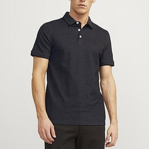 Polo de Golf de Secado Rápido Ajustado para Hombre, Camisa Polo de Punto Informal, Manga Corta con Textura Acanalada - Product Image 4
