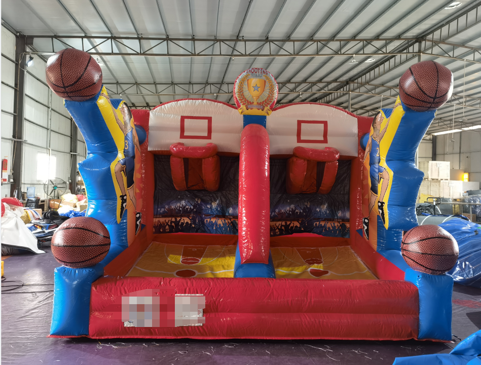 Hot Selling Double Shot Hoop Game Interactive Inflatable Basketball Carnival Sports With PVC Shooting Stars Top Choice