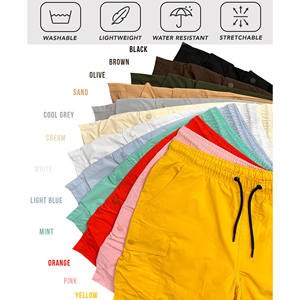 Alta calidad, fábrica, venta al por mayor, comodidad, logotipo personalizado, 100%, cordón de nailon, cintura elástica, bolsillos con cremallera, pantalones cortos de carga informales - Product Image 6