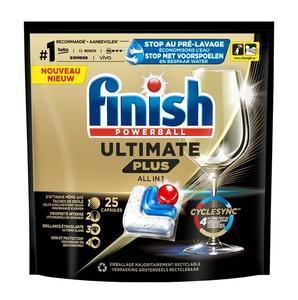 Tablettes lave-vaisselle Finish Ultimate Plus Powerball tout-en-un, paquet de 25 (taille pratique) - Product Image 4