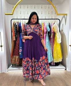 Nouvelle collection de vêtements ethniques décontractés pour femmes, robe en chinon à imprimé numérique, ensemble pantalon et dupatta, Maruti Fashion, style indien pakistanais - Product Image 2