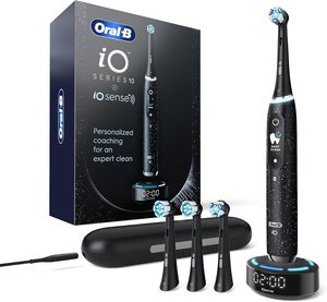 Oral-B IO Series 10 Brosse à dents électrique rechargeable 4 têtes de brosse Capteur de pression moyenne pour la maison, l'extérieur et l'hôtel - Product Image 3