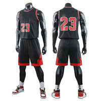 Vêtements de sport pour adultes, uniforme de basket-ball sans manches, hauts et shorts, 100% Polyester, imprimé, respirant, séchage rapide, unisexe