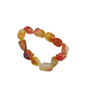 High quality Indian yellow carnelian agate tumbled crystal <b>bracelet</b> Natural Gemstone Jewelry <b>Men</b> & Women Gift Energy Meditation - Product Image 3
