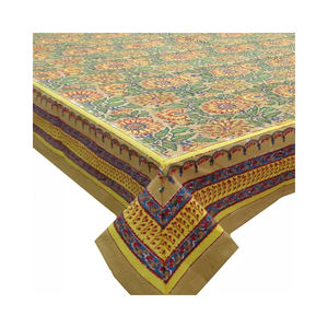 Dernière conception du fabricant indien Surajmukhi Canary Gud Indian Hand Block Nappe longue en coton doux imprimé au prix de gros - Product Image 1