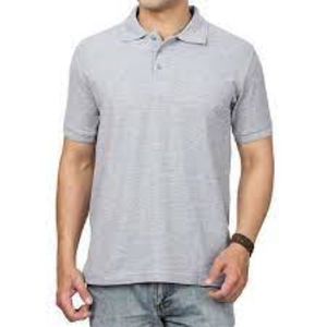 T-shirt polo en coton épais pour hommes Sérigraphie personnalisée grande taille Design vierge Prix de gros - Product Image 4