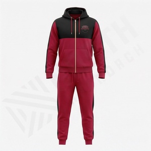 Conjunto Deportivo Personalizado para Hombre, Chaqueta con Cremallera y Logotipo en Blanco, Ropa Deportiva, Pantalones de Jogging, Pantalones Deportivos, Traje de Entrenamiento de Dos Piezas - Product Image 1