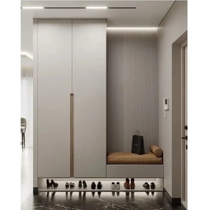 ตู้เก็บรองเท้าคอมโบเฟอร์นิเจอร์บ้านแผงพีวีซี MDF สไตล์ฝรั่งเศสกันน้ำตู้เสื้อผ้ารองเท้ารับประกัน5ปีเวียดนาม - Product Image 5