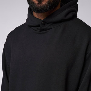 เสื้อฮู้ดถักโอเวอร์ไซส์สำหรับผู้ชายลายสีทึบมีบริการ OEM - Product Image 5
