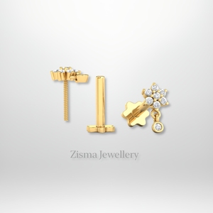 Pendientes colgantes de diamantes de flores de lujo 10K 14K 18K oro VVS DEF diamantes reales y cultivados en laboratorio GIA IGI certificado al por mayor - Product Image 4