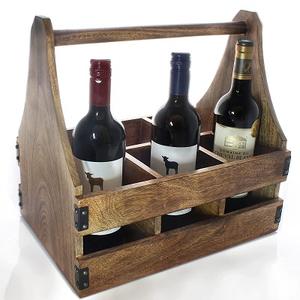 Eco-Friendly Wine & Beer Caddy with Glass & Wooden Cutlery Holder <b>Kitchen</b> Tissue Paper Stand for <b>Storage</b> - Product Image 6