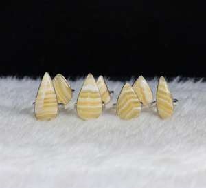 Anillo de piedras preciosas de ágata de Encaje amarillo para mujer hecho a mano, suministro de joyería de boda Chapado en plata, regalo para ella - Product Image 6