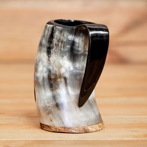 Eco-Friendly Viking Style Religious/Animal Beer Tankard Horn <b>Mug</b> for <b>Halloween</b> Cosplay Costume - Product Image 3