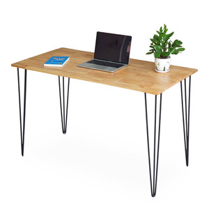 Simple 120x60cm Gaming <b>Desk</b> with Powder-Coated Hairpin Steel Legs and <b>Shelf</b> for Home Office or Living Room SPD68011 - Product Image 1