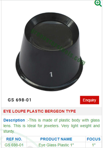 Loupe à œil en plastique Bergeon Type GS 698-01 pour outils de bijouterie-Outils de bijouterie - Product Image 2
