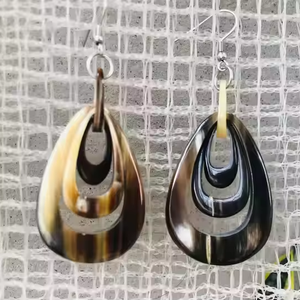 ต่างหูสตั๊ดรูปเขาควายใน100% ต่างหูเขาควายฮอร์นสำหรับปรับแต่งด้วยงานฝีมือรูปพระจันทร์เสี้ยว - Product Image 3