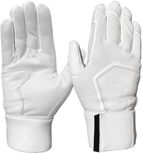 Guantes de bateo de béisbol y softbol OEM Cabretta cuero adulto joven suave transpirable duradero cómodo protección - Product Image 4