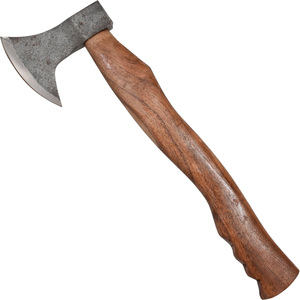 Hacha de acero al carbono de bosque salvaje multifunción forjada a mano de calidad de Venta caliente hacha de caza hecha a mano con cubierta de cuero - Product Image 1