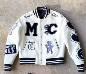 Chaqueta universitaria de lana de talla grande al por mayor de OEM personalizada para invierno 100% chaqueta universitaria de béisbol para hombre a la venta transpirable - Product Image 1