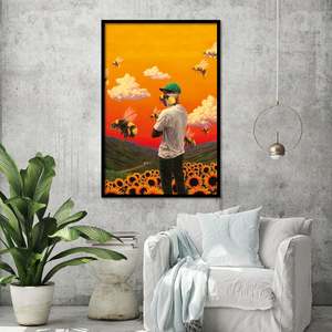 Affiche sur toile Tyler the Creator Modern Flowerboy avec support élégant - Product Image 1