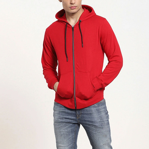 Sweat à capuche zippé pour homme, écologique, en molleton 100 % coton, avec poches, teinture unie, molleton doux, achat en gros - Product Image 4
