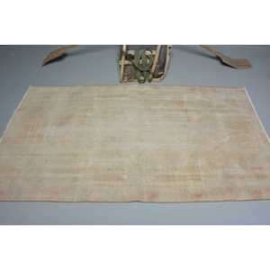 พรมวินเทจขนาด 4.1x7.1 ฟุต สีเบจ พรมขนสัตว์สไตล์ตะวันตกเฉียงใต้ของตุรกี - Product Image 3