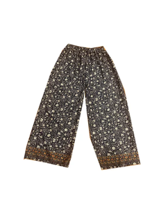 Pyjama Bohème Femme en Soie Recyclée Sari, Nouvelle Collection Été, Vintage, Taille Mi-Haute, Vêtement de Nuit/Plage, Taille Élastique Unie - Product Image 6