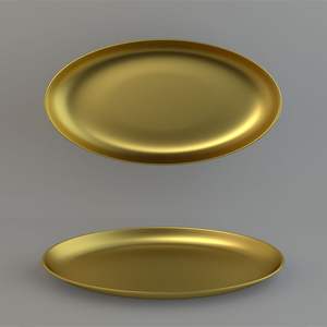 Assiette ronde décorative en fer antique couleur or plats et assiettes pour vaisselle et décoration de service en vrac - Product Image 4