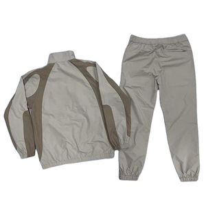 Ensemble de survêtement unisexe INDEX APPAREL à manches longues, col montant, fermeture éclair, color block, sportif, léger, en polyester, pour le printemps - Product Image 2