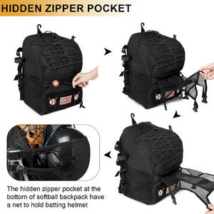 Sac de Baseball Extra Large avec Compartiment à Chaussures pour Casque de Frappeur-Équipement de Sac de Baseball pour Homme - Product Image 2