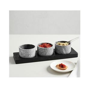 Ensemble de condiments en marbre et en bois de conception merveilleuse avec ensemble de récipients d'épices et d'herbes de cuisine de la plus haute qualité en Inde - Product Image 1