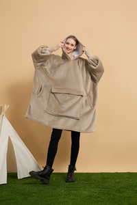 Oversized Fashionable Premium Thick Soft Cozy <b>Sherpa</b> <b>Hoodie</b> Blanket Giant Wearable Blanket <b>Hoodie</b> Christmas for Women - Product Image 2