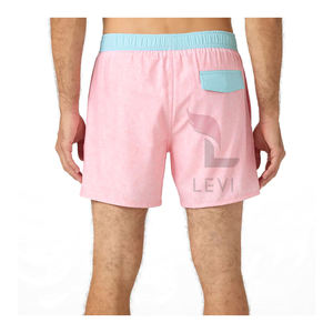 Pantalones cortos de playa para hombre de Color sólido de primera calidad, tela de poliéster, ropa de calle con logotipo personalizado, pantalones cortos transpirables cómodos para entrenamiento al aire libre - Product Image 6