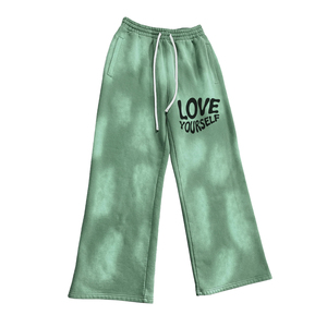 Best Quality <b>Men's</b> Joggers <b>Flare</b> Sweat Pants Acid Washed Sun Fad Sweatpants <b>Trousers</b> For <b>Men</b> With Custom Logo Design - Product Image 2